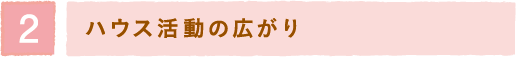 ハウス活動の広がり